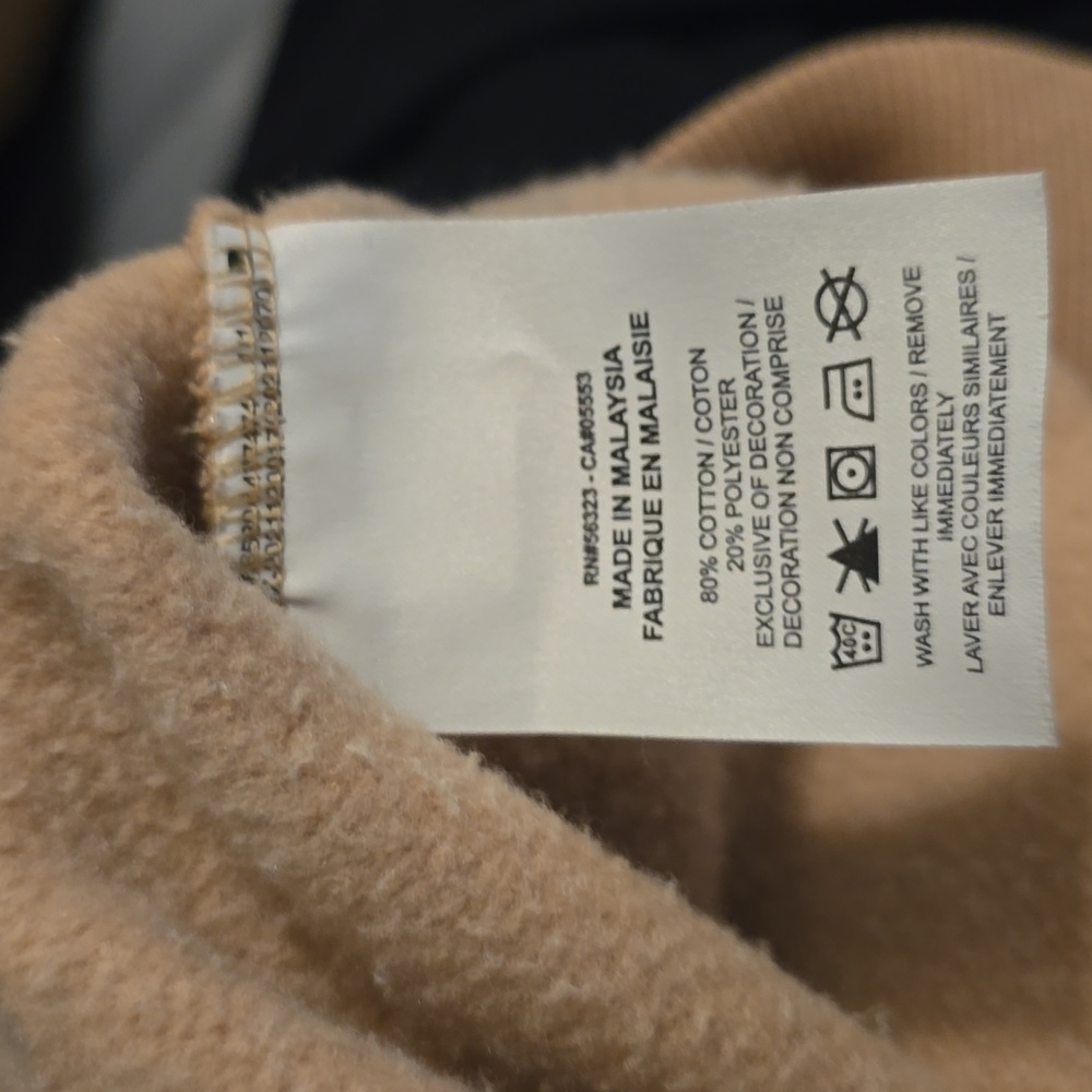 Nike collection fleece oversized crew neck sweatshirt in sand - Picture 8 of 8